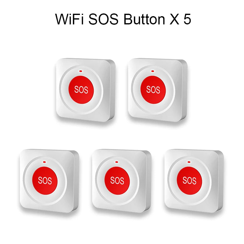 Botón SOS WiFi PGST 2.4G Tuya – Botón Panique Connecté Compatible con Alexa y Google Assistant para personas mayores y seguridad del domicilio