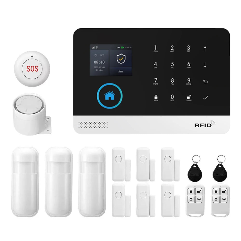 Système d’Alarme Maison PGST 4G WiFi avec Écran – Kit Sécurité Connectée Tuya Compatible Alexa et Smart Life