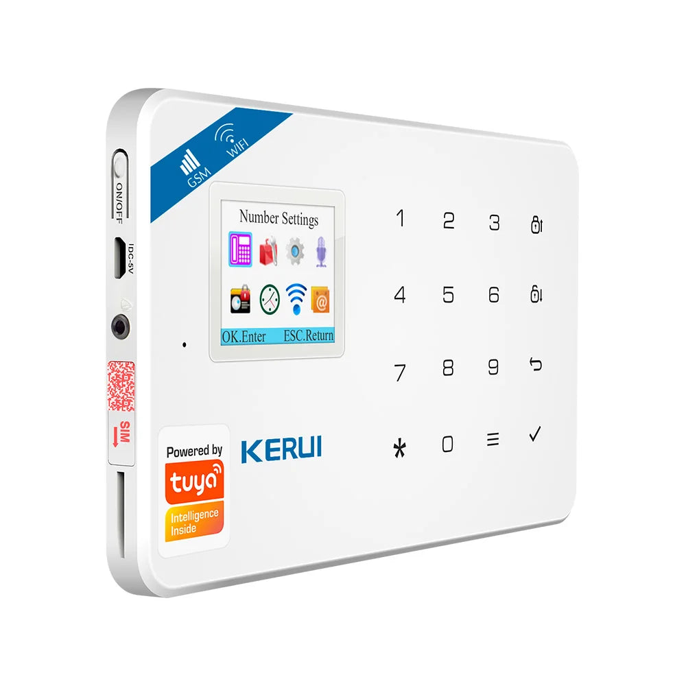 Sistema de alarma Maison KERUI W181 WiFi Tuya – Kit de seguridad conectado con detector de movimiento, captadores de apertura y detector de humo 