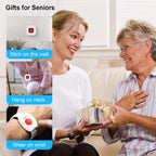 Sistema SOS WiFi Tuya para personas mayores – Botón de llamada de urgencia sin filtro con receptor y alerta de teléfono inteligente 