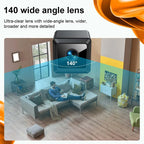 Mini Caméra de Surveillance WiFi W02 1080P avec Vision Nocturne – Caméra de Sécurité Intérieure et Extérieure IP66, Batterie Intégrée