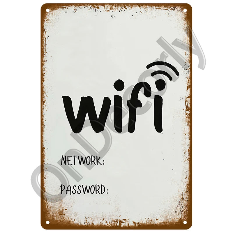 Panneau Vintage CCTV en Métal 20 x 30 cm – Plaque Murale “Vidéosurveillance 24h” pour Bar, Garage, Café et Maison