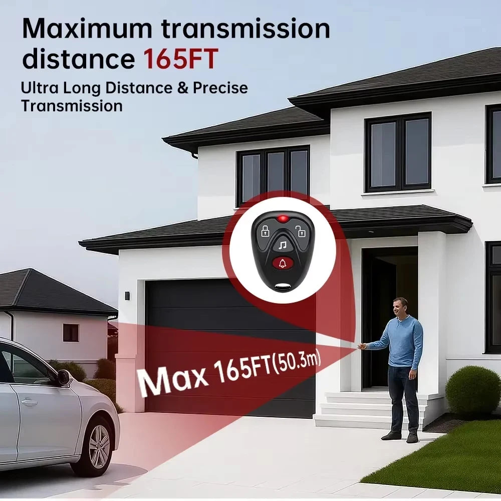 Awapow Alarma Antivol para Coche con Captador de Vibración - Sistema de Protección Recargable USB-C 120 dB para Automóvil