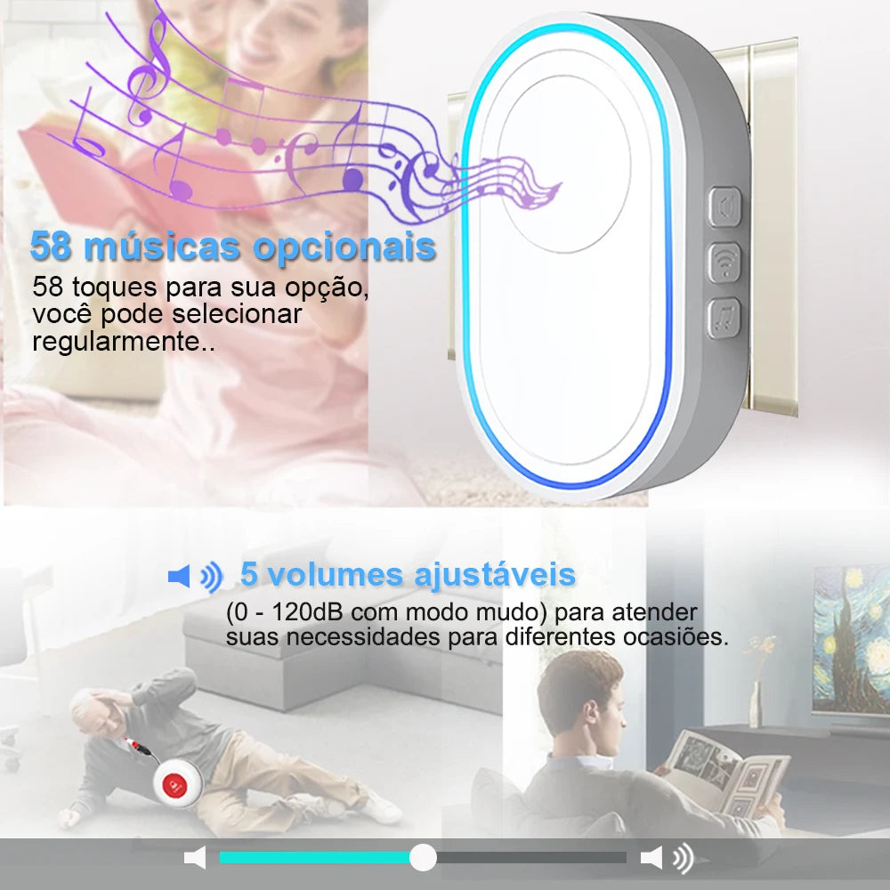 TOPVICO Botón SOS WiFi para personas mayores - Botón de pánico inteligente con alerta en teléfono inteligente, LED e hijo, compatible con Tuya, Alexa y Google Home 