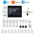 HIVA PG-107 – Hausalarmsystem mit Tuya-WiFi- und GSM-Verbindung mit taktilem 4,3-Zoll-Touchscreen. Alarme und Zeitverzögerung für Haus, Garage, Büro und Boutique 