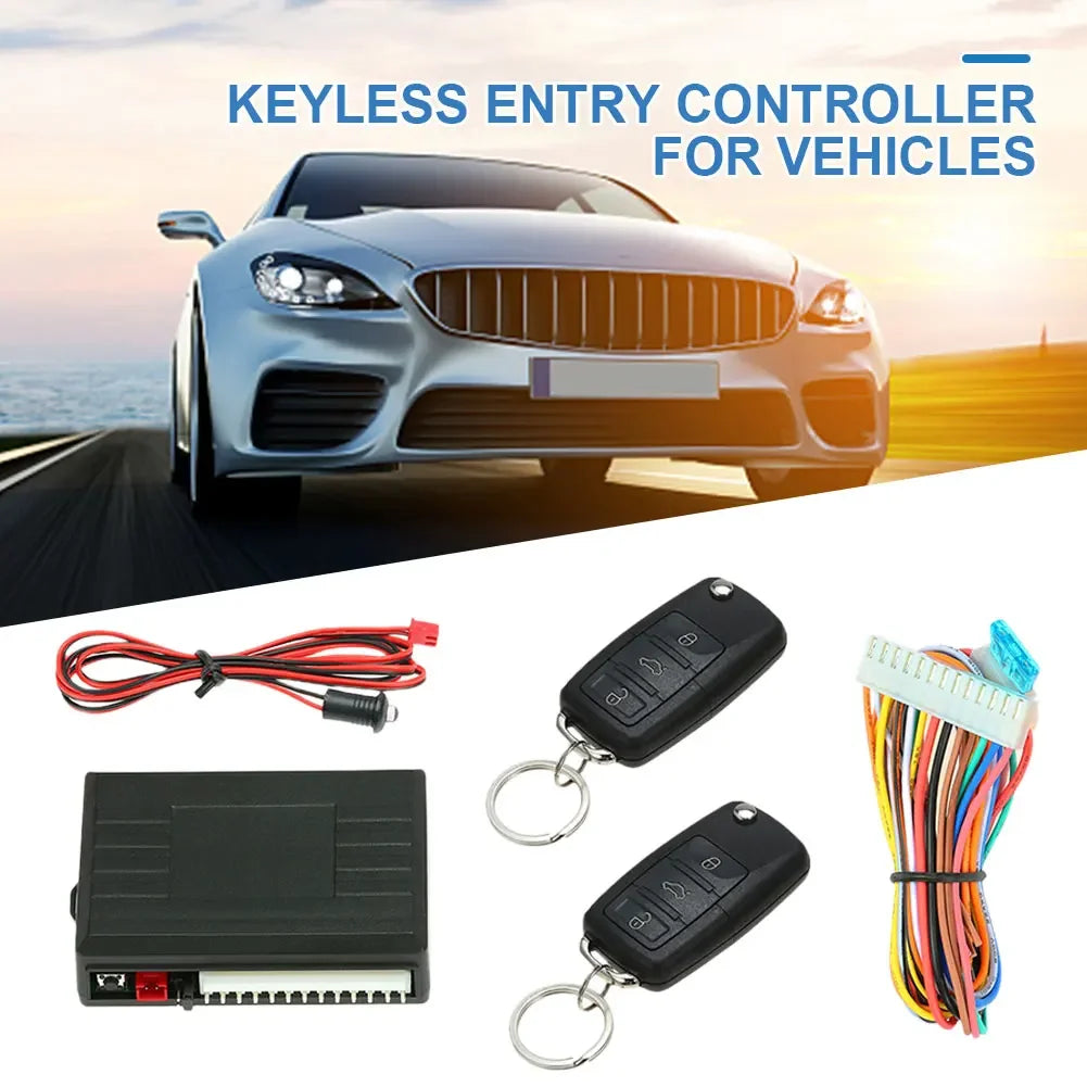 Kit Verrouillage Centralisé 12V con Télécommande – Sistema de apertura y cierre a distancia universal para coche 433,92 MHz 