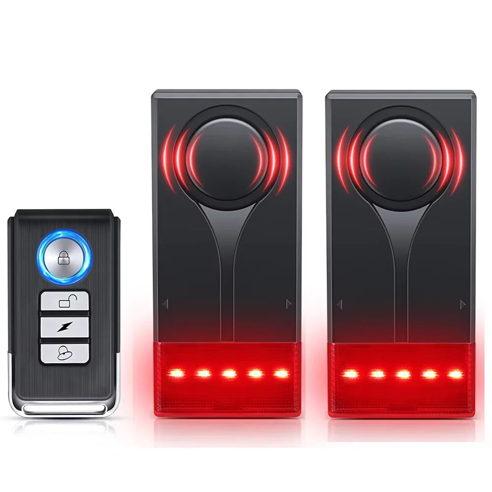 Elecpow Alarme Antivol Sans Fil 108 dB pour Voiture et Camping-Car – Détecteur de Vibration avec Télécommande et Alerte Sonore & Lumineuse