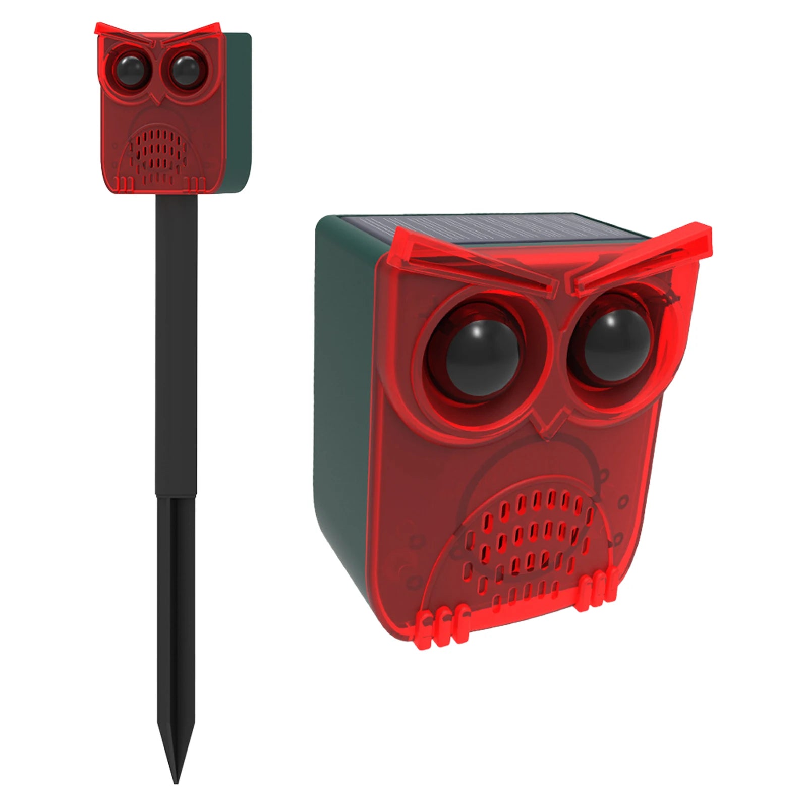 Alarme Solaire Extérieure à Détection de Mouvement – Sirène Étanche avec Sons Réalistes pour Sécurité Maison et Répulsif Animaux