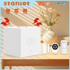 Staniot SecCube 3 H320 – Sistema de alarma de casa WiFi Tuya con Sirène Intégrée, RFID y control por aplicación