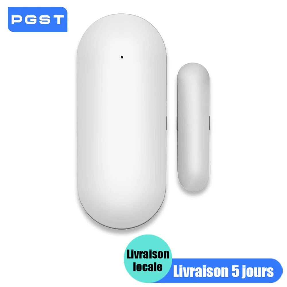 Captador de apertura magnético WiFi PGST Tuya 2.4G – Detector de puerta y ventana conectado para el sistema de alarma de la casa
