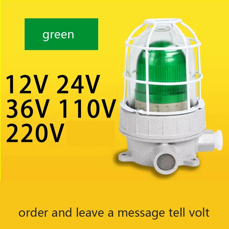 Sirène d’Alarme Incendie Sonore et Lumineuse Antidéflagrante 220V avec Stroboscope LED 24V – Puissance et Sécurité Maximales