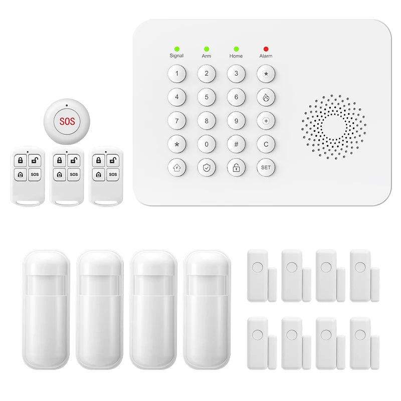 Sistema de alarma Maison PGST WiFi + GSM 2G Tuya – Kit de seguridad conectado con detectores de movimiento y captadores de puerta/ventana