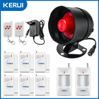 KERUI DLB – Kit Alarme Maison Sans Fil con Sirène Puissante 110 dB, Sistema Anti-Intrusión Autónomo para Interior y Exterior 