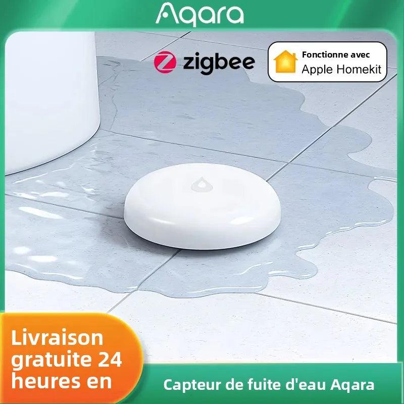 Détecteur de Fuite d’Eau Aqara Zigbee IP67 – Capteur d’Inondation Connecté Compatible Mi Home et Apple HomeKit