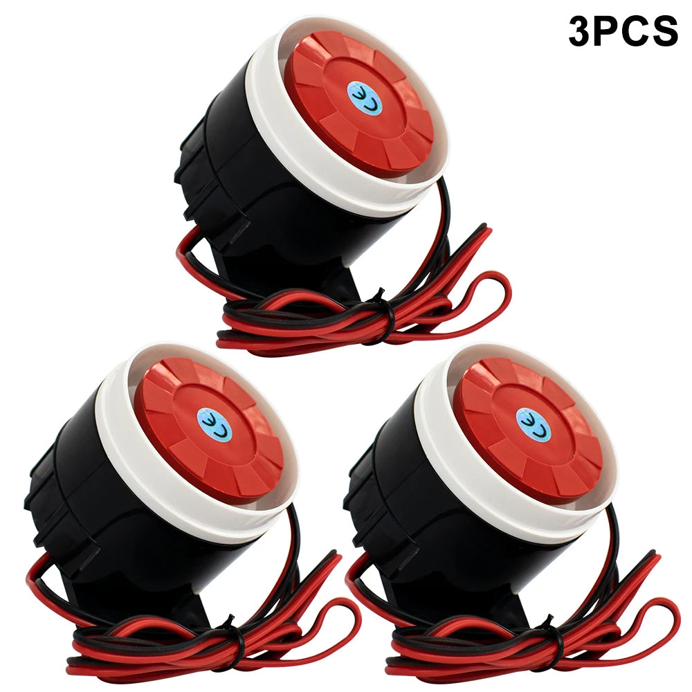 Mini Sirène Filaire 12V 120 dB pour Alarme Maison – Avertisseur Sonore Compact, Étanche et Puissant