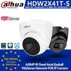 Caméra de Surveillance Dahua WizSense 4MP / 8MP 4K PoE – Détection Humaine, Vision Nocturne 30 m, Micro et Slot SD