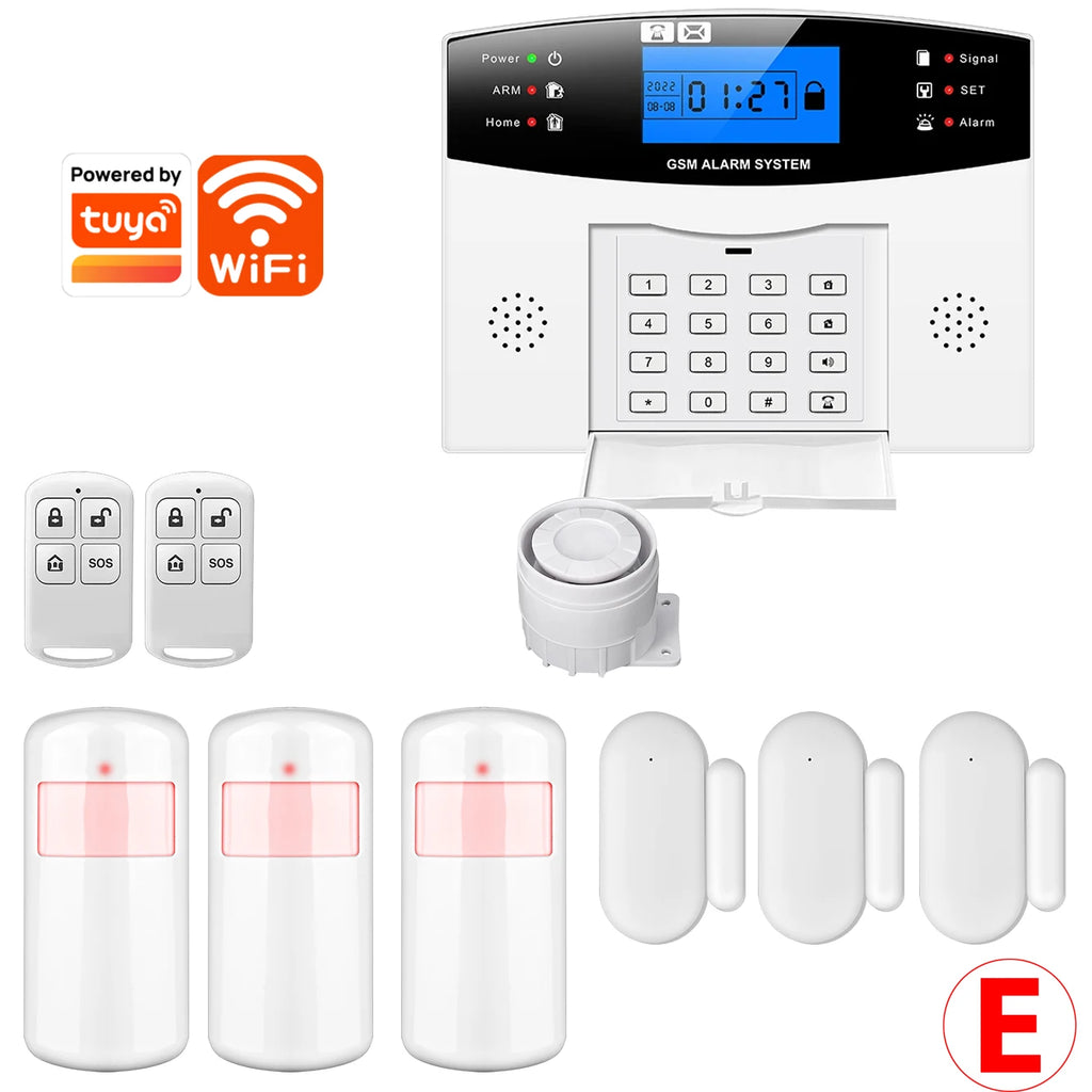 SMARSECUR TY-505 - Sistema de alarma Maison Connecté WiFi &amp; GSM, Seguridad Sans Fil DIY con aplicación Tuya, Compatible Alexa