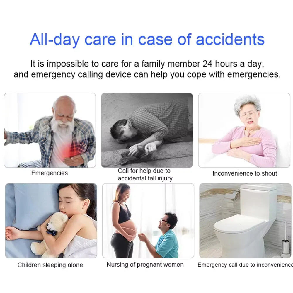 Botón SOS WiFi PGST 2.4G Tuya – Botón Panique Connecté Compatible con Alexa y Google Assistant para personas mayores y seguridad del domicilio