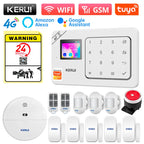 KERUI W184 – Sistema de alarma Maison Sans Fil 4G &amp; WiFi Tuya con Livraison Rapide desde Europa, Kit de Seguridad Conectado Anti-Intrusión 