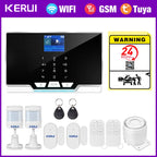 KERUI G20 – Hausalarmsystem mit WiFi- und GSM-Verbindung, kabelloser Sicherheit mit farbigem Bildschirm, Tür-/Fensterschutz und Bewegungsmelder
