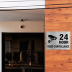 Panneau “Vidéosurveillance 24h – Propriété Privée – Accès Interdit” en Aluminium – Plaque de Sécurité Moderne pour Intérieur et Extérieur