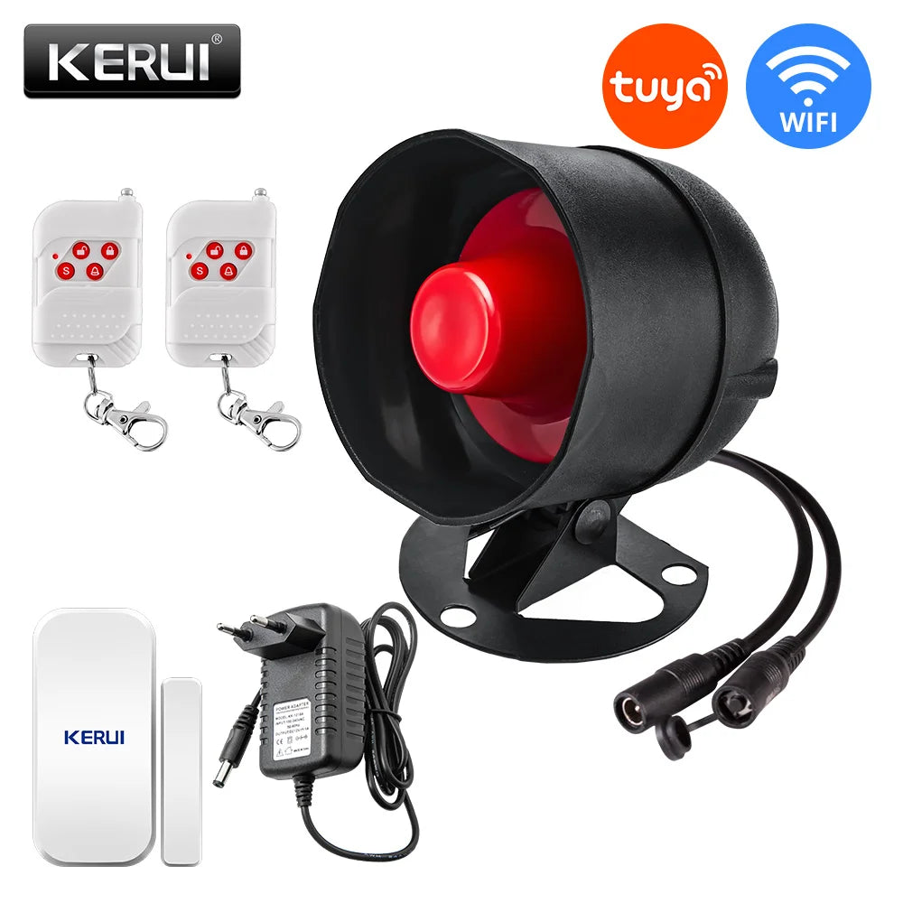 KERUI H01 Sistema de Alarma Casa WiFi Tuya con Sirène 433MHz - Kit Seguridad Sans Fil Compatible Alexa y Google Home