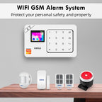 KERUI W181 (PG106) – Hausalarmsystem mit WiFi- und GSM-Verbindung, Sans-Fil-Sicherheitsset mit Bewegungsmelder, Tür-/Fensterschutz und Sirene
