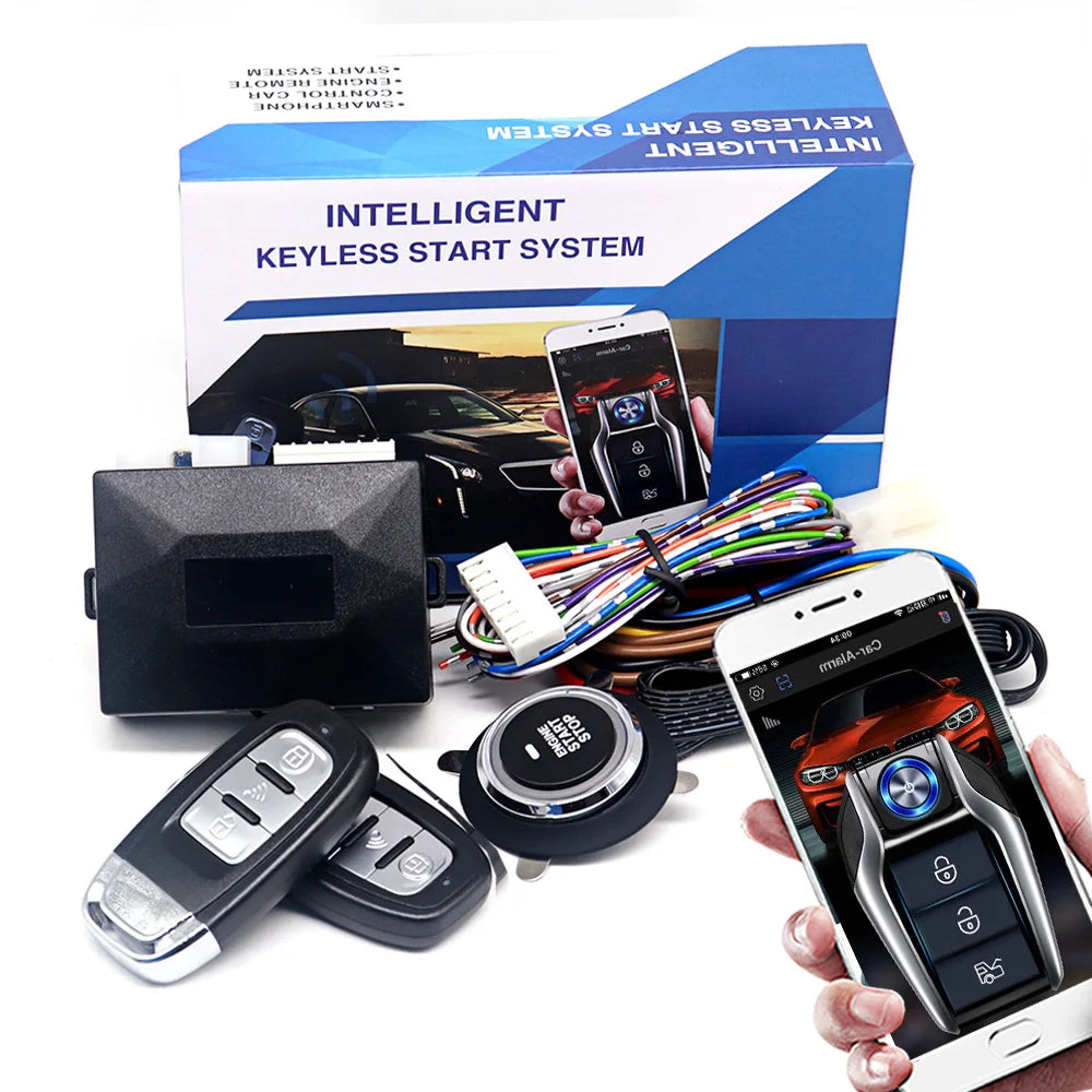 Sistema de inicio a distancia y botón Start/Stop universal para automóvil: kit de inicio automático con teléfono y control móvil