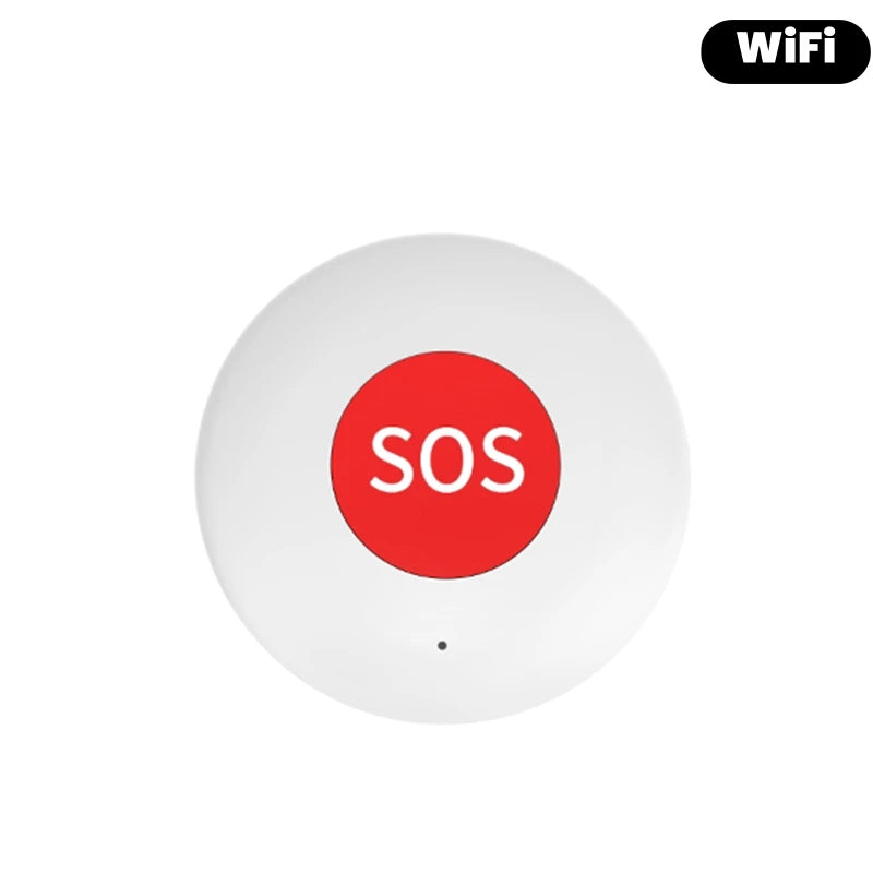 Botón SOS Tuya Zigbee / WiFi – Botón de Llamada de Emergencia con Cordón, Notificación Smartphone para Personas Mayores, Niños y Pacientes