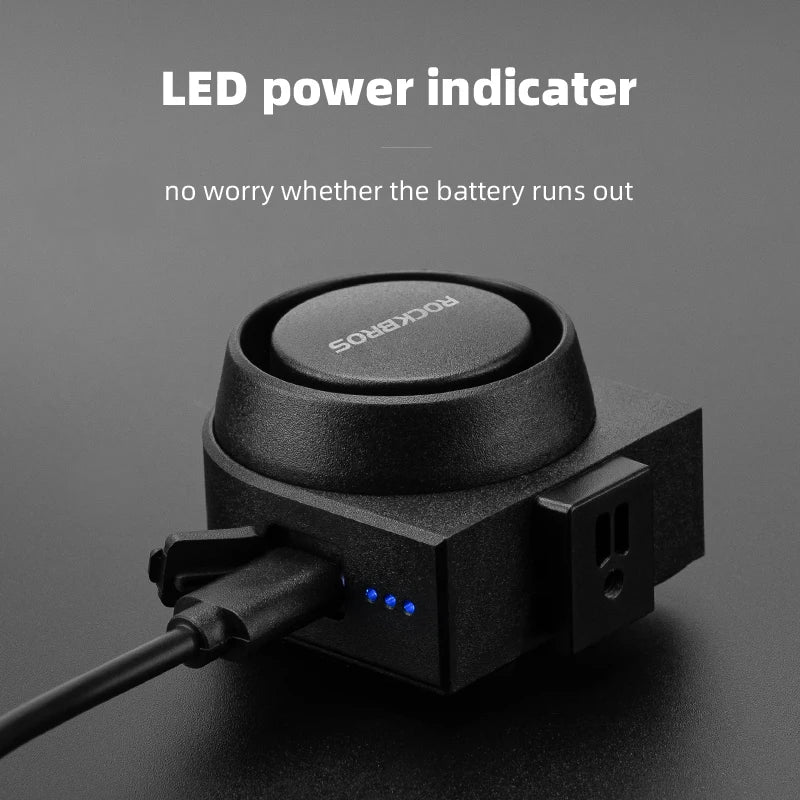 ROCKBROS Alarme Vélo avec Sonnette Intégrée Rechargeable USB-C – Détecteur de Vibration avec Télécommande Sans Fil pour Vélo et Vélo Électrique
