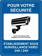 Panneau Rigide en Aluminium “Alarme Vidéo – Propriété Privée, Accès Interdit” – Signalisation de Sécurité Rétro pour Parking et Protection des Biens