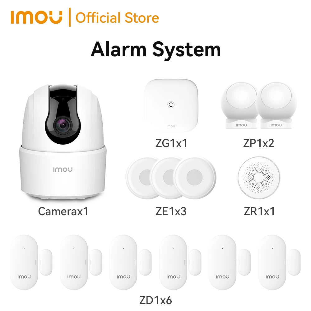 IMOU Sistema de alarma Maison WiFi Zigbee 3.0 – Captores de movimiento y apertura con Sirène, aplicación de notificaciones y compatibilidad con Alexa