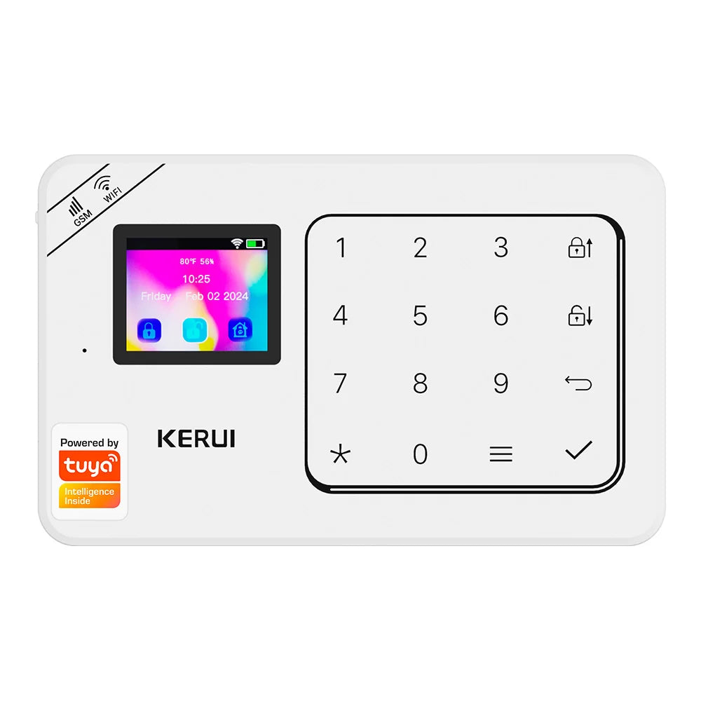 KERUI W181 (PG106) – Hausalarmsystem mit WiFi- und GSM-Verbindung, Sans-Fil-Sicherheitsset mit Bewegungsmelder, Tür-/Fensterschutz und Sirene