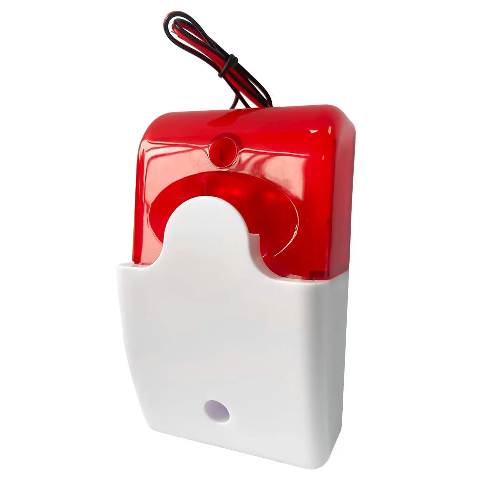 Sirène Filaire avec Flash KUANGZIPENG 110 dB – Alarma sonora y luminosa 12V / 24V / 220V para sistema de seguridad de la casa