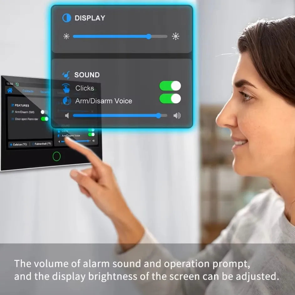 G74 – Sistema de alarma Maison Connecté Tuya con Ecran, Clavier et Capteurs Porte/Fenêtre, Compatible con Alexa y Google Assistant
