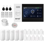 PGST A107F – Système d’Alarme Maison Connecté 4G WiFi Tuya Smart Life, Compatible Alexa et Google, Kit de Sécurité Complet