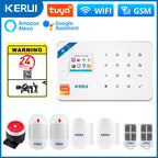 KERUI W181 – Système d’Alarme Maison Connecté WiFi & GSM Tuya avec Détecteur de Mouvement, Capteur de Porte et Compatibilité Caméra IP