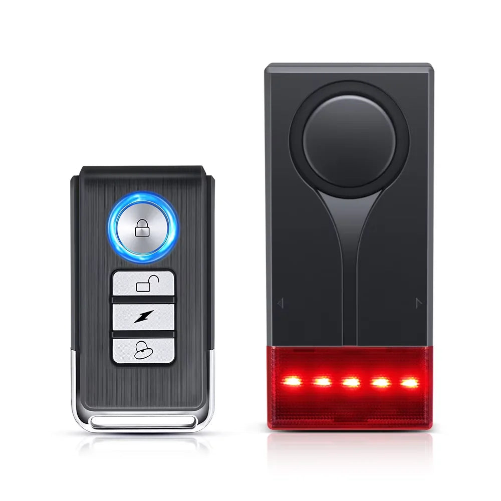 Elecpow Alarme Antivol Sans Fil 108 dB pour Voiture et Camping-Car – Détecteur de Vibration avec Télécommande et Alerte Sonore & Lumineuse