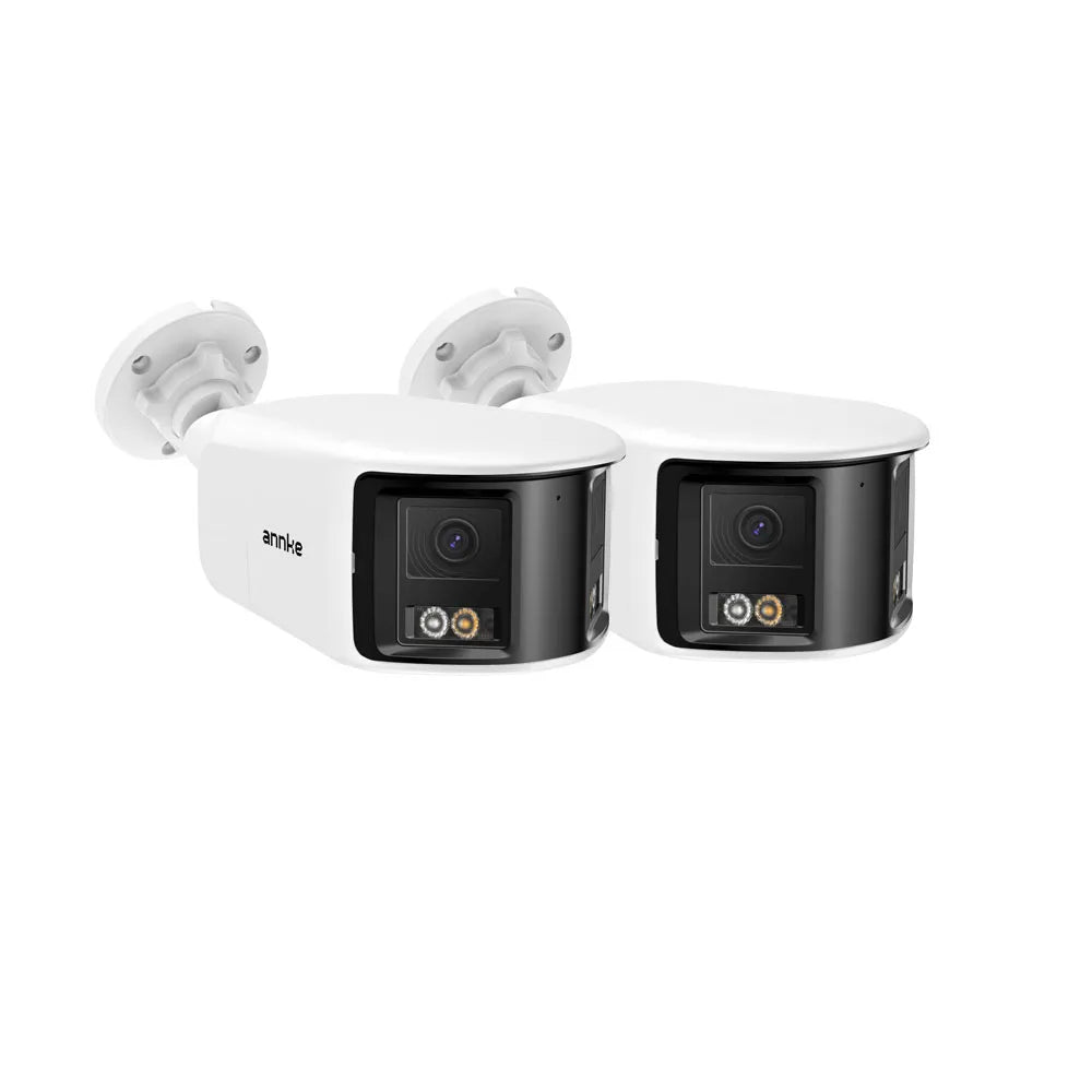 Caméra de Surveillance ANNKE 4K 8MP PoE à Double Objectif – Vision Panoramique 180°, Vision Nocturne Couleur, Audio Bidirectionnel et IP67