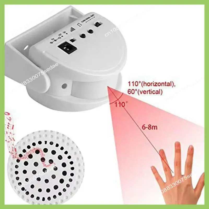 Carillon d'Accueil Sans Fil Y19A con detector de movimiento PIR – Sonnette Intelligente 32 Mélodies pour Magasin, Bureau et Entrée 