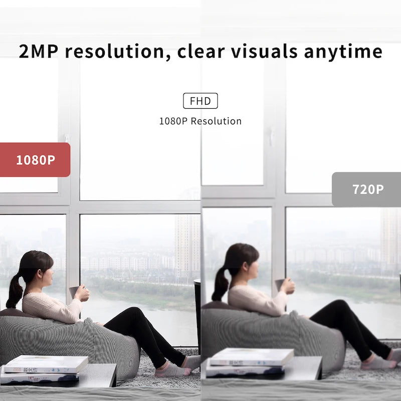 Cámara interna conectada BoyKeep 1080P – Cámara para animales y bebés, rotación de 360°, audio bidireccional y vigilancia a través de teléfono inteligente 