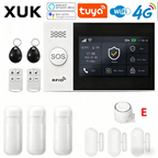 XUK PG-107 – Sistema de alarma Maison Connecté Tuya WiFi &amp; 4G con pantalla táctil 4,3", Sirène Puissante et Control Intelligent 