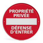 Panneau Rond en Aluminium “Propriété Privée – Accès Interdit – Vidéosurveillance” 20 cm – Señalización de seguridad exterior e interior 