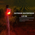 Solar-Infrarot-Außenalarm mit Bewegungsmelder und Fernsteuerung – Sirene und Blitz-LED für Garten, Villa, Bauernhof und Hof