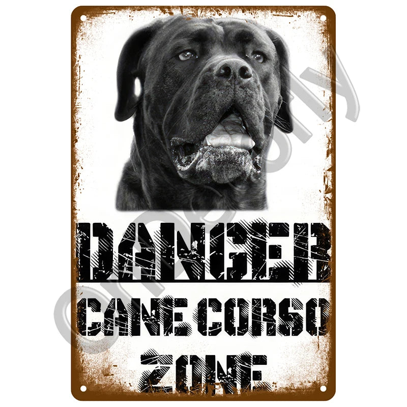 Panneau Vintage CCTV en Métal 20 x 30 cm – Plaque Murale “Vidéosurveillance 24h” pour Bar, Garage, Café et Maison