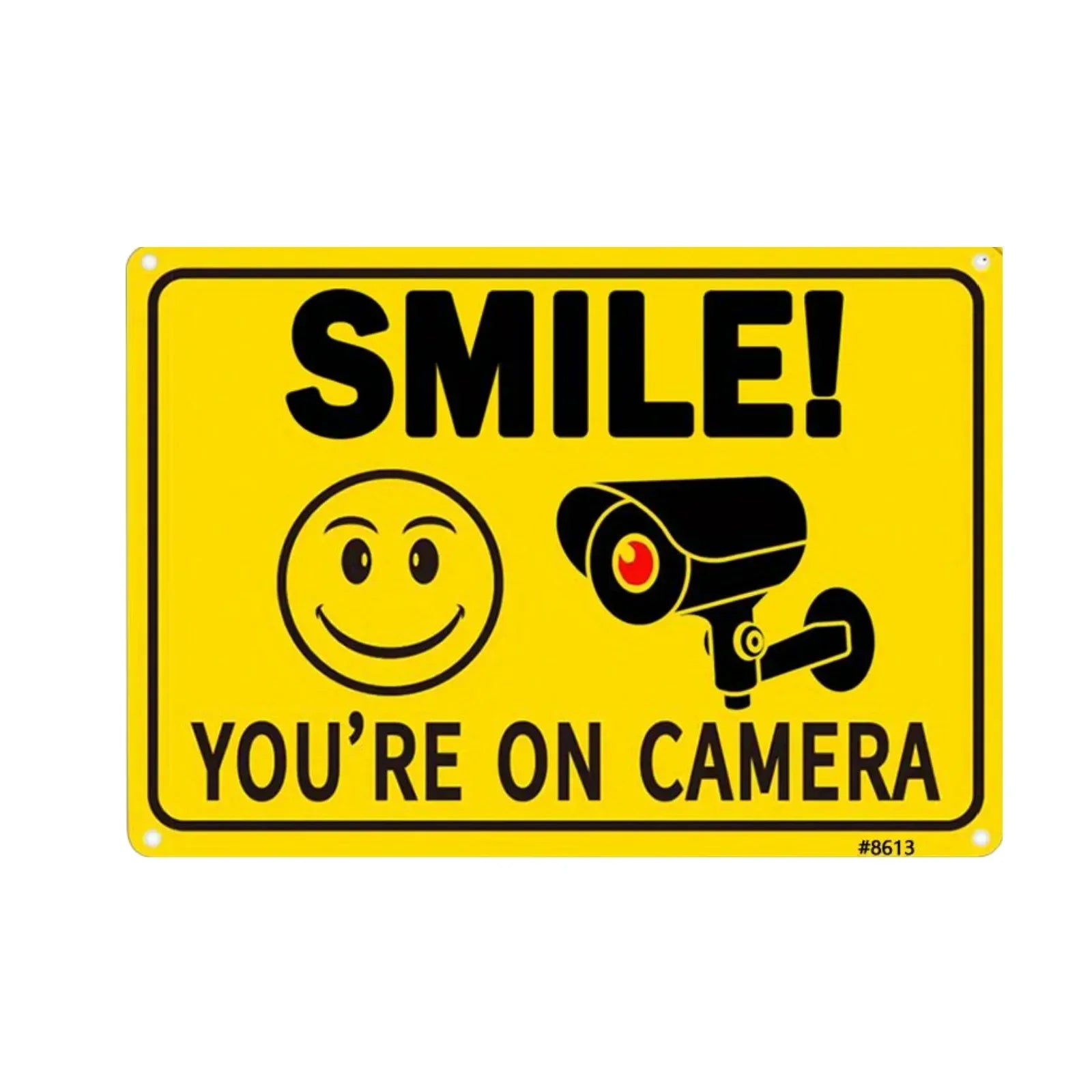 Panneau Métallique “Maison Sous Vidéosurveillance 24h/24” – Signalisation de Sécurité Extérieure Durable et Décorative