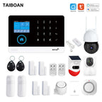 Sistema de alarma Maison TAIBOAN WiFi + GSM Tuya 433 MHz con pantalla y sirena – Central de alarma sin filtro inteligente 