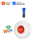 Botón SOS WiFi Tuya Smart Life – Alarma de urgencia conectada con notificación Smartphone para personas mayores y niños 