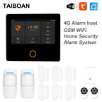 TAIBOAN – Hausalarmsystem mit 4G + WiFi-Verbindung, Sirene 115 dB, Tastsensor und Steuerung über Tuya/Alexa/Google Assistant 