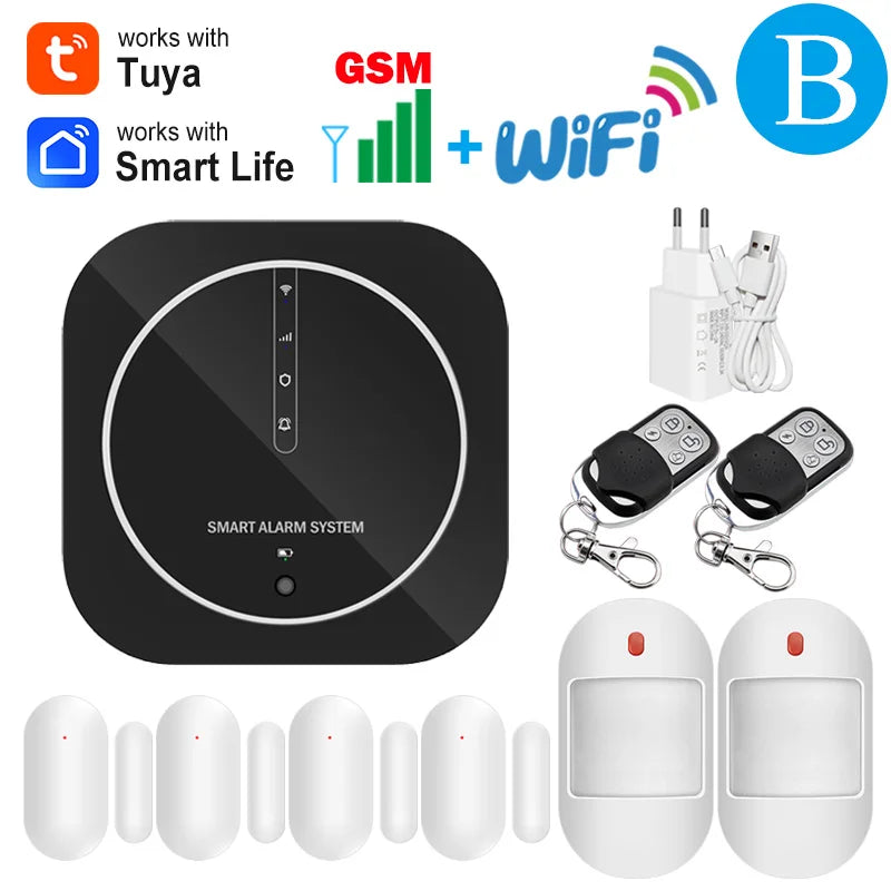 SECUGARD G13 – Hausalarmsystem mit Tuya-WiFi- und GSM-Verbindung, 433 MHz, kabellose Sicherheit mit Smart Life-Anwendung und Alexa-Kompatibilität